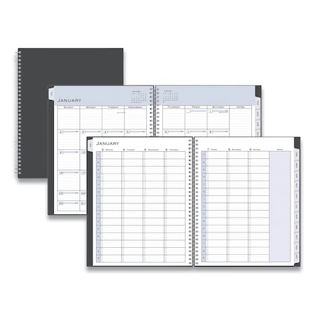 Blue Sky Passages Appointment Planner, 11 x 8.5, Charcoal Cover, 12-Month (Jan to Dec): 2025 100009